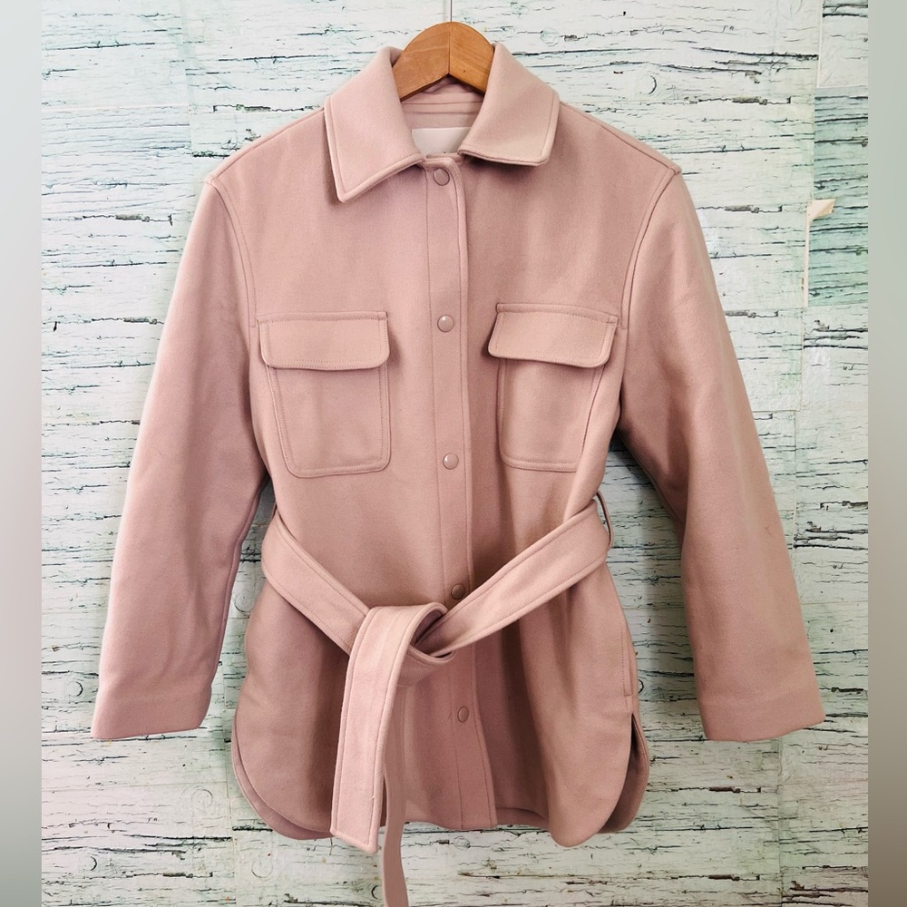 Wilfred Belted Trench Coat in Light Blush - Picture 4 of 9